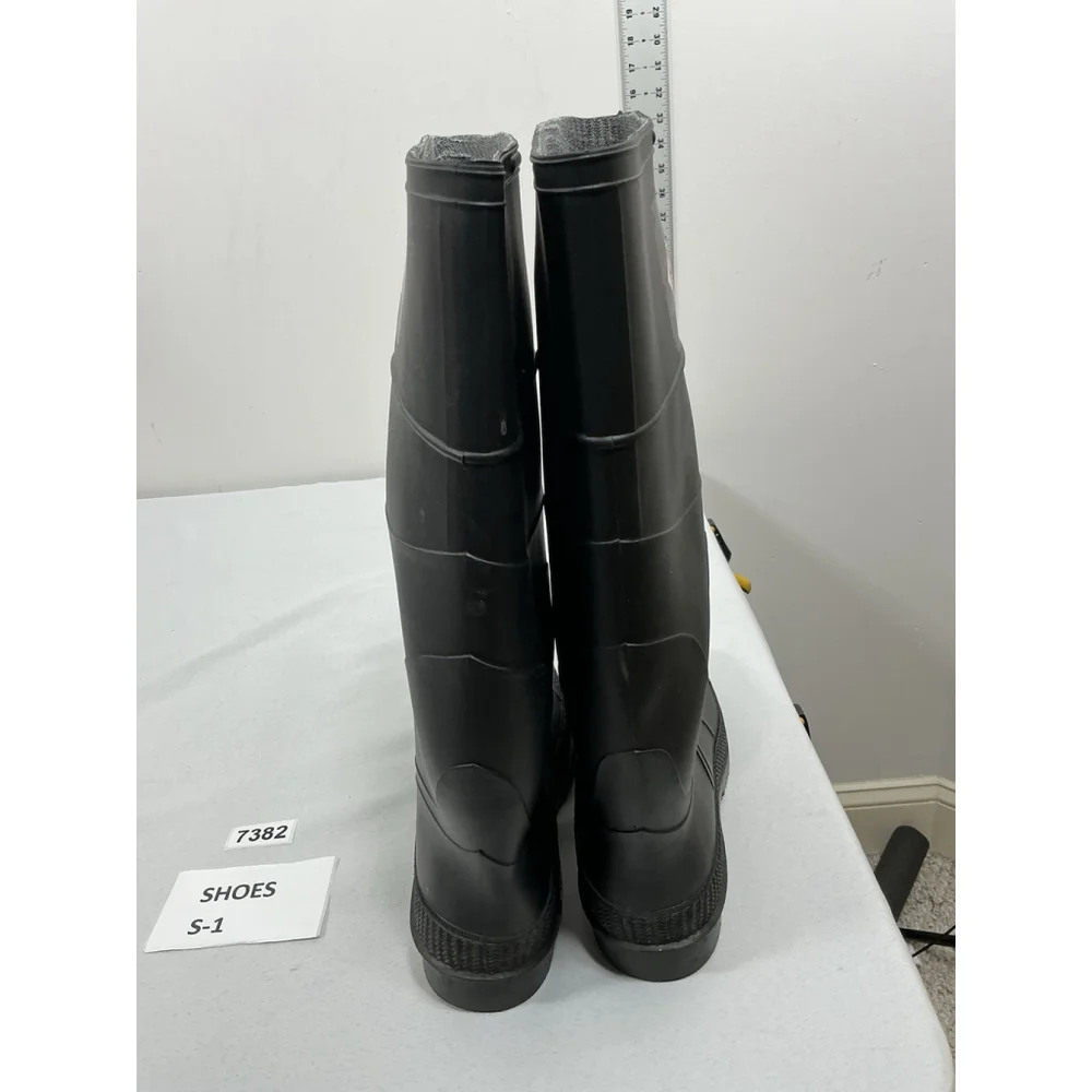 Mens Excellent Condition Red Ball Pull On Tall Rain boots Size 9 Black